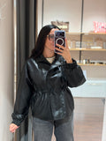 Veste similicuir noire
