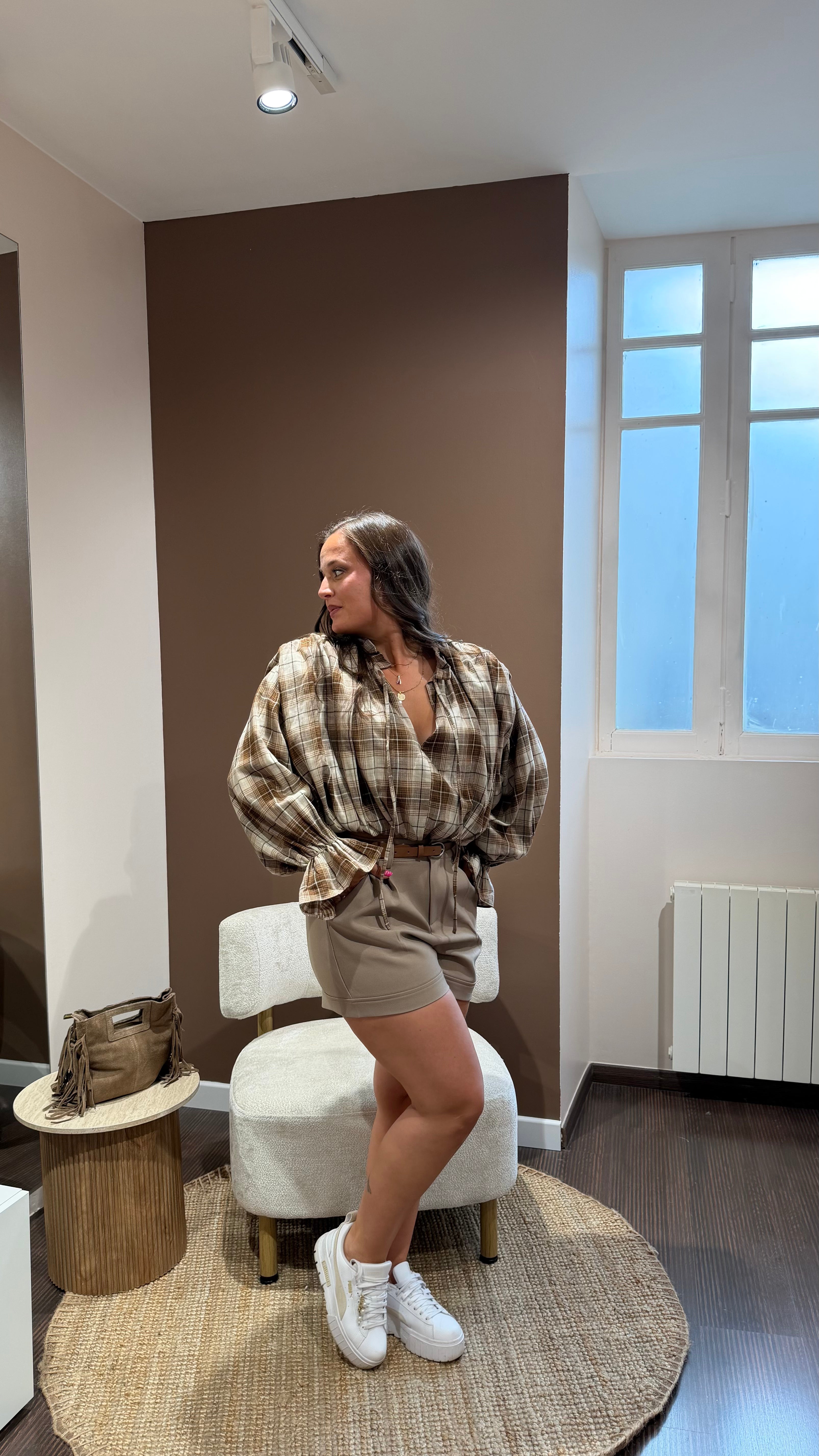 Blouse à carreaux
