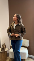 Trench marron à carreaux - PRECOMMANDE