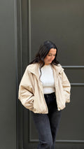 Veste imperméable beige