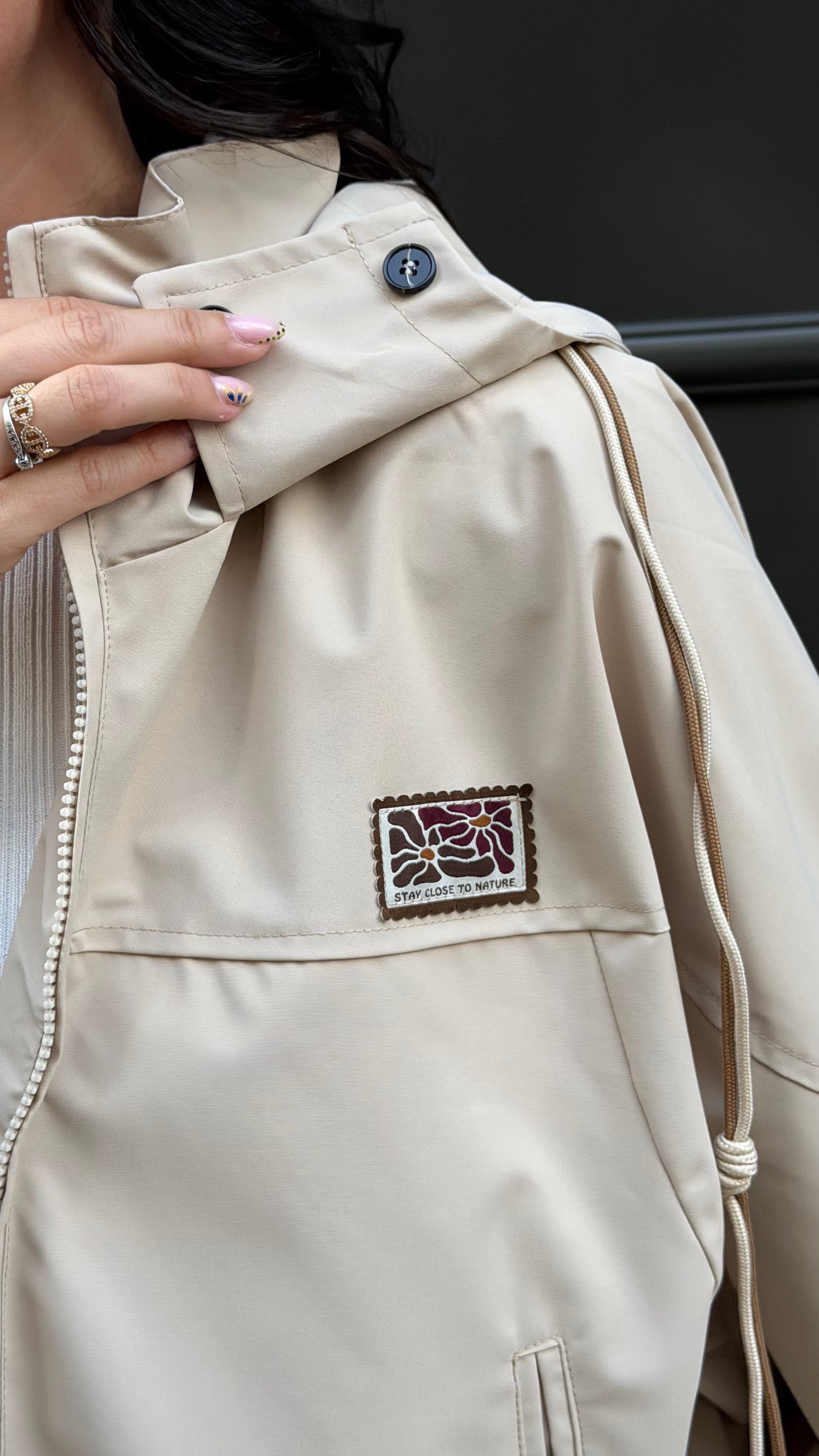 Veste imperméable beige