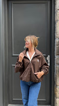 Veste imperméable marron