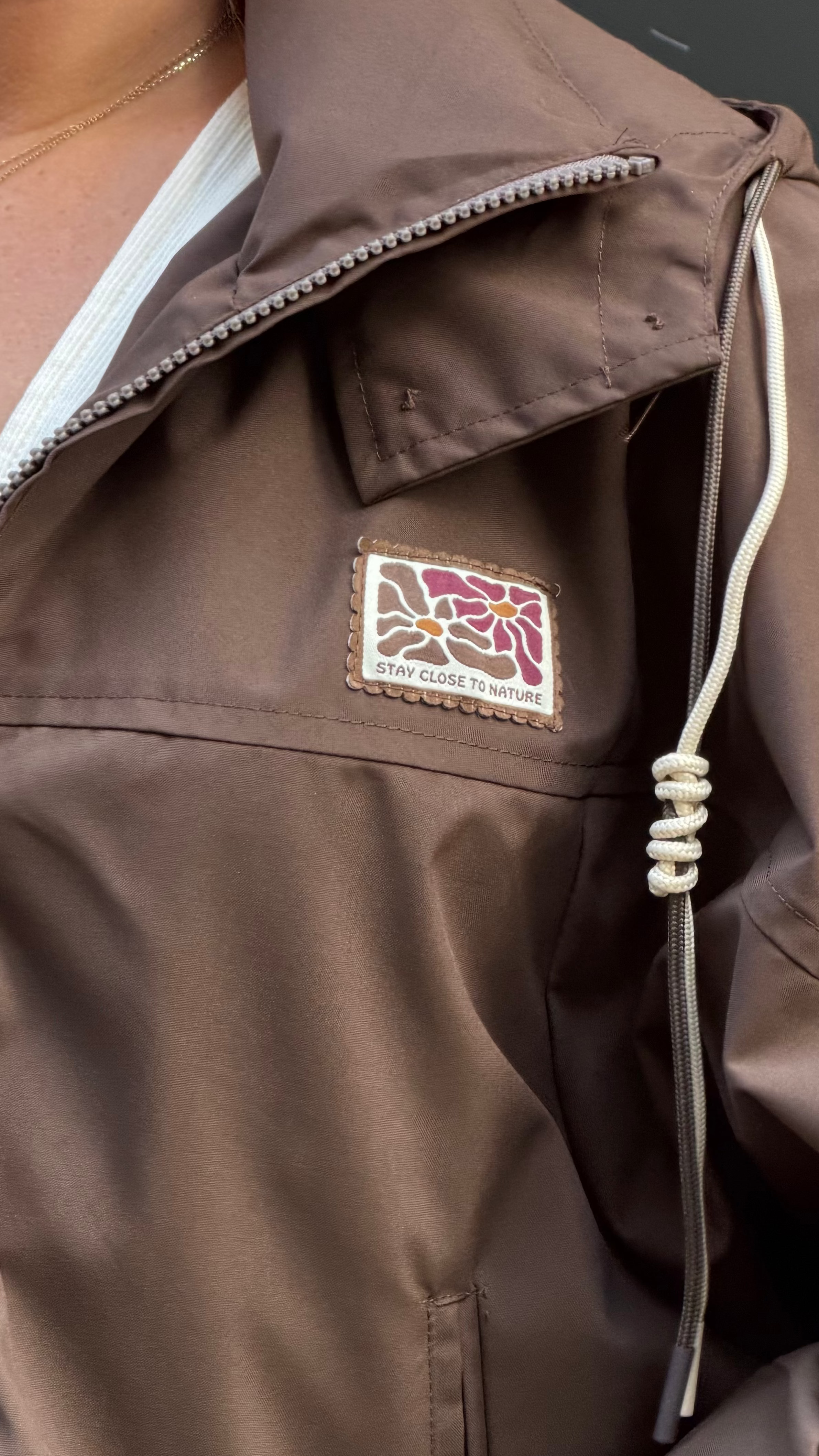 Veste imperméable marron